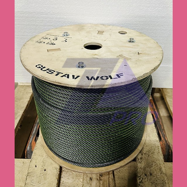 Канат стальной лифтовый 12,0мм PAWO F10 9х17F-IWRC 95,6кН Gustav Wolf