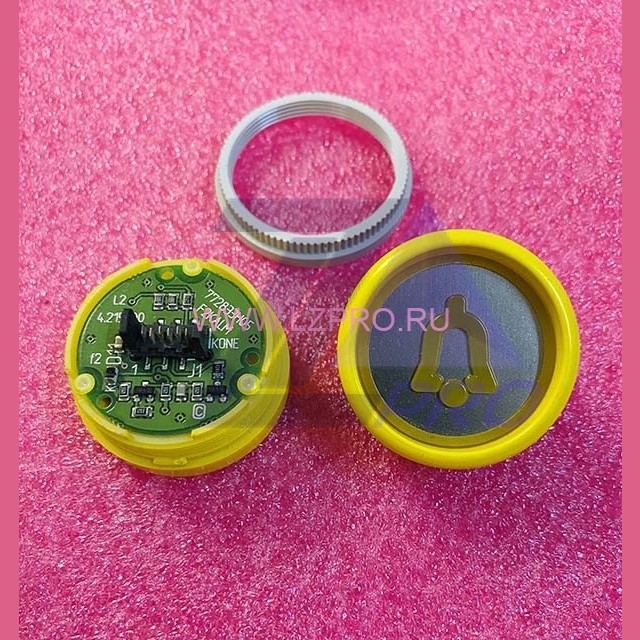 Кнопочный модуль (желтый, звонок) KM804343G17 Kone