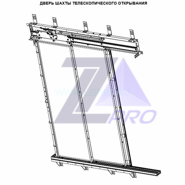 Комплект портальных дверей шахты PRIMA-S TLD-телескопического открывания OP-700 мм OPH-2000 мм RH/LH  OTIS