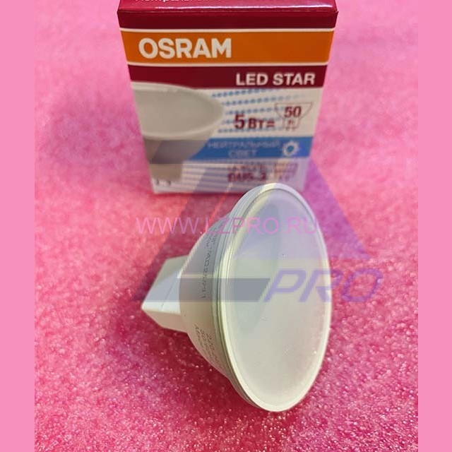 Светодиодная лампа MR16, 5Вт, GU5.3, 400 Лм, 5000 К OSRAM