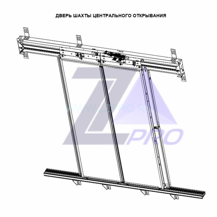 Комплект портальных дверей шахты PRIMA-S CLD-центрального открывания OP-900  OTIS