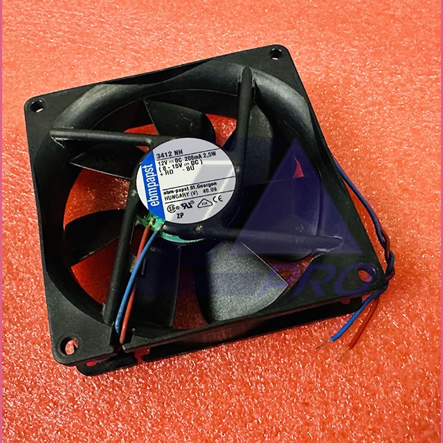 Вентилятор 92x92x25mm 12VDC 208mA 2,5W 3412 NH ebmpapst