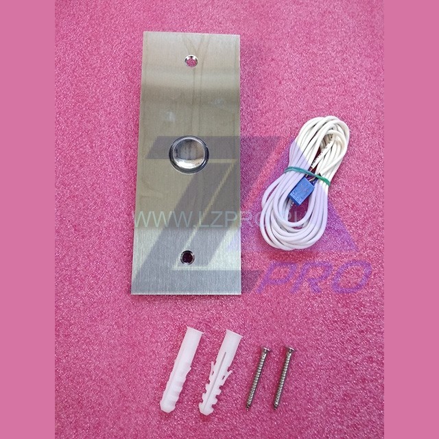 Пост вызова однокнопочный (кнопка полированная,подсветка красный ореол) шлифованный плоский ZAA23500X1