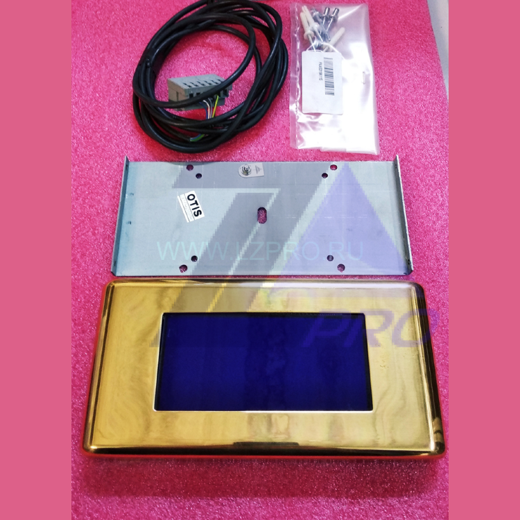 Табло этажное HPI13 в сборе с платой FDA23600V1 полированное "золото" Otis