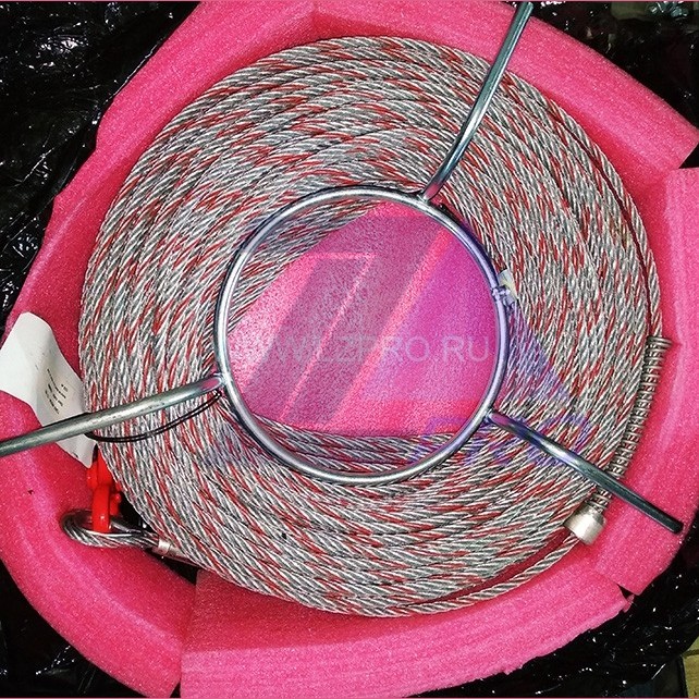 Металлический трос Minifor d-6.5 5x19 с крюком 120m