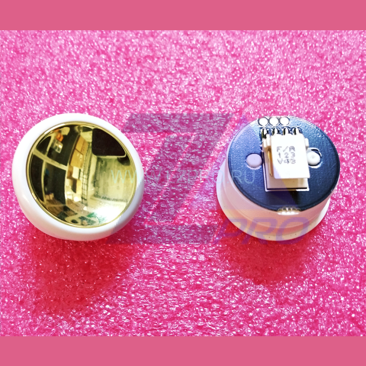 Кнопка (без подсветки, полированная золото, AMP разъем для MCS220) FAA25090AD123 Otis