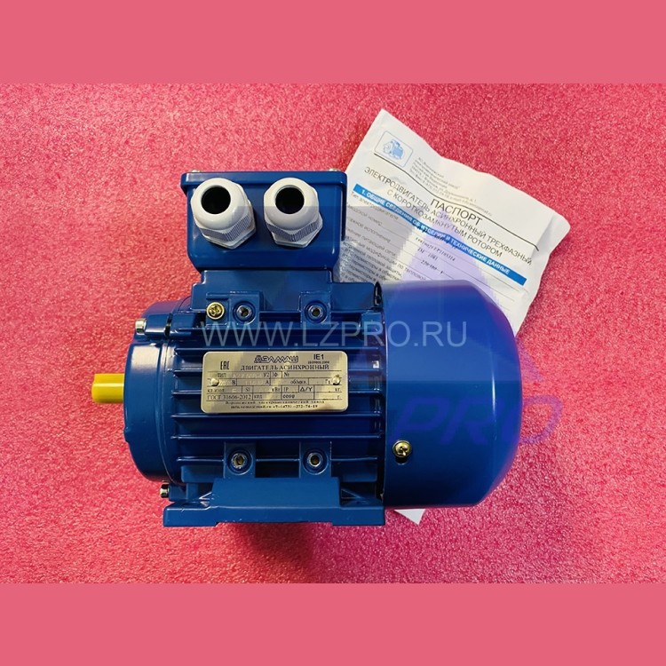 Двигатель асинхронный 0,18кВт 1350об/мин 220/380В (крепление лапы) IM1081 АИР56В4У2