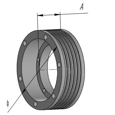 Шкив канатоведущий 400х5х10 ЛЛ0401.02ЕПМ.00.002-07 ЕПМ ЩЛЗ