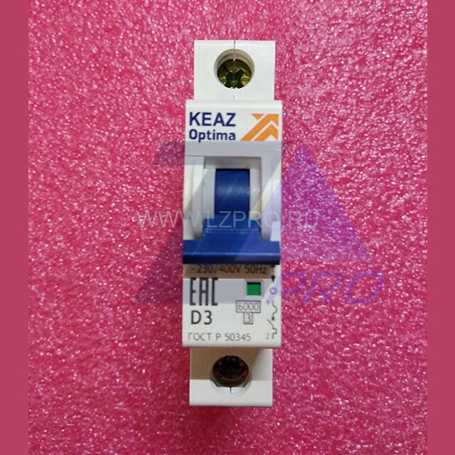 Выключатель автоматический OptiDin BM63-1D3-УХЛ3 (BM63) ГОСТ Р 50345 KEAZ Optima