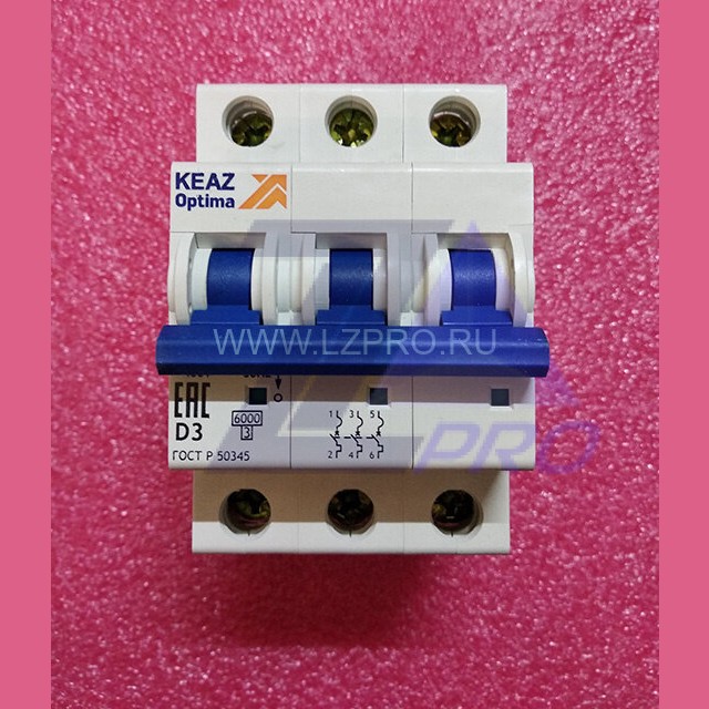 Выключатель автоматический OptiDin BM63-3D3-УХЛ3 (BM63) ГОСТ Р 50345 KEAZ Optima