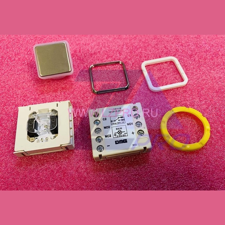 Модуль кнопочный "без символов" красная подсветка DMG