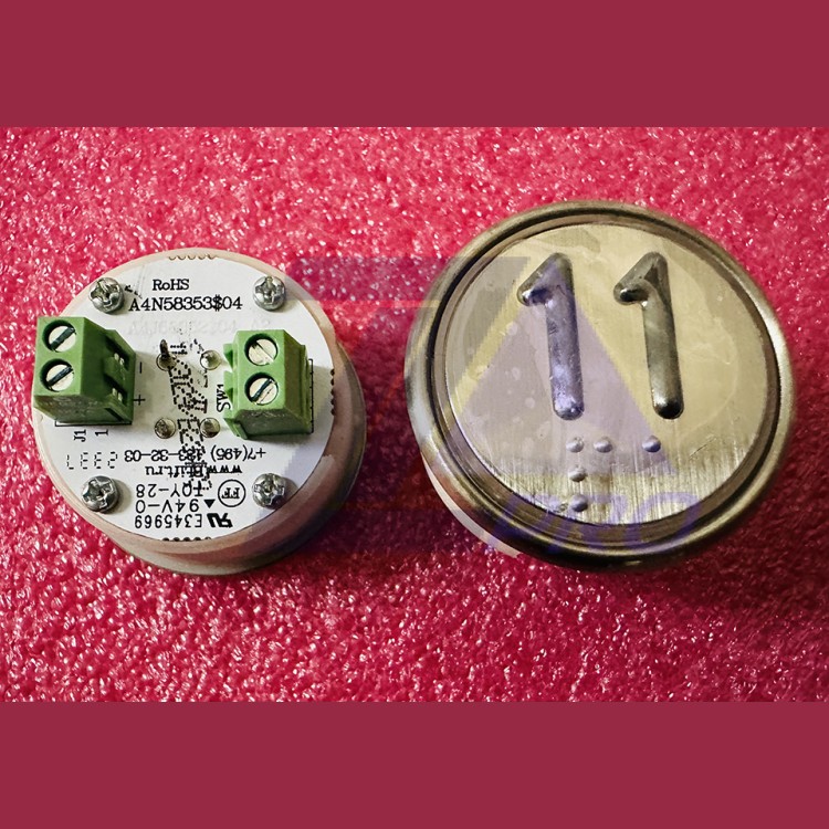 Модуль кнопочный белая подсветка код брайля "11" A4N58353$04 BBP-R302-VCPLT-S-W-11 (MA2D04-S-W-11)