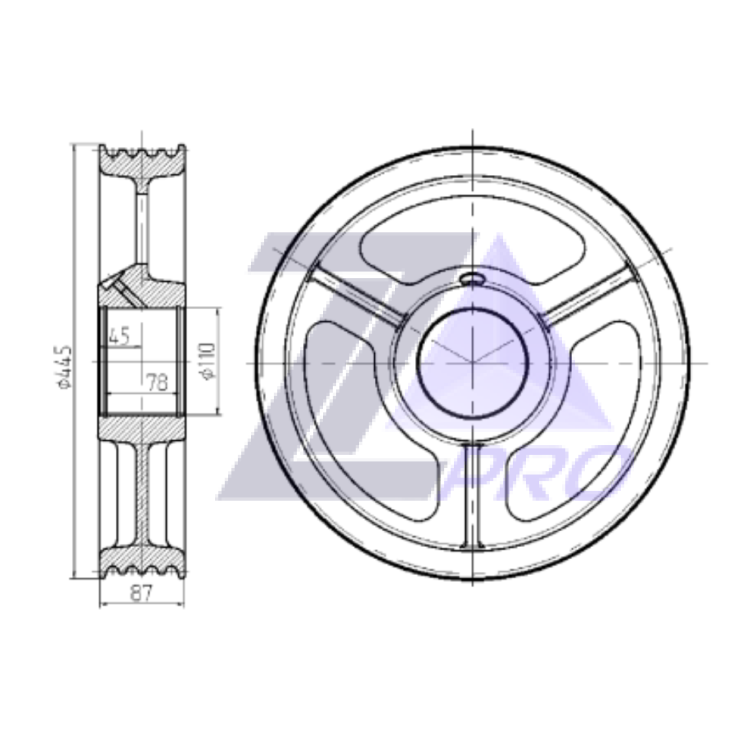 Блок отводной 420x4x10.5 285.09.01.018 МЛЗ