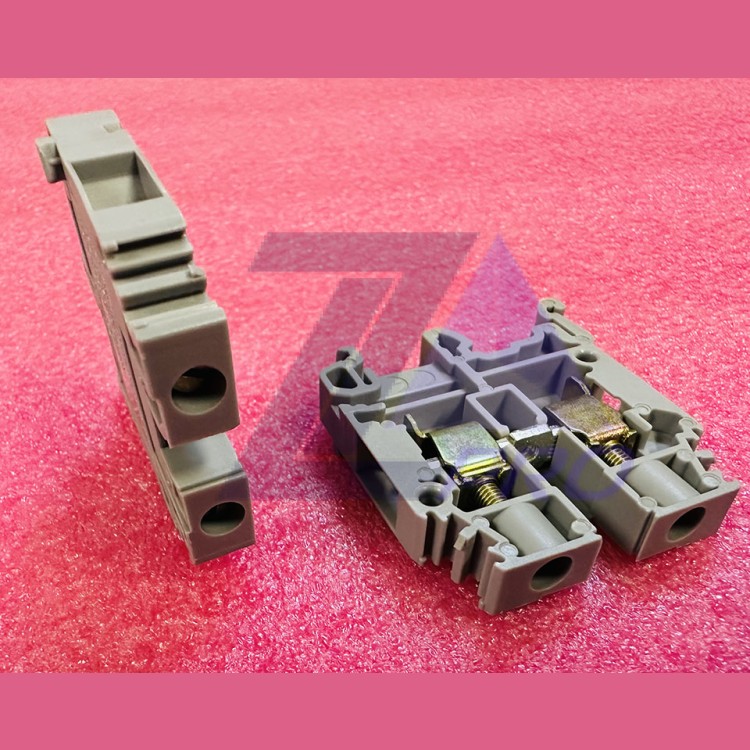 M6/8 Клеммник винтовой до 6 мм² на DIN-рейку (серый) TYCO