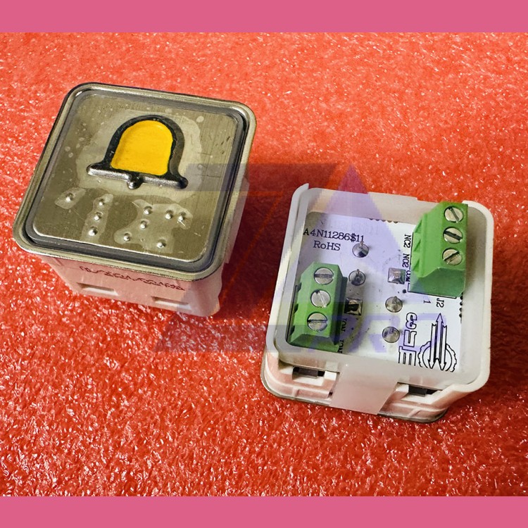 Кнопочный модуль "КОЛОКОЛЬЧИК" без подсветки с шрифтом Брайля A4N11286$11 BBP-S303-VMPLS-BEL-2NC (KA302-BEL-2NC) ЩЛЗ