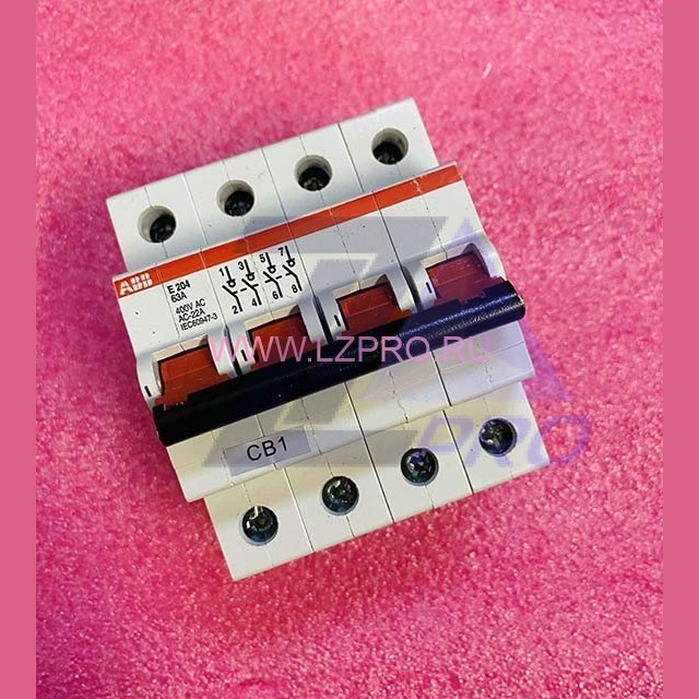 Рубильник модульный 4-полюсный E 204 63A 400V AC ABB