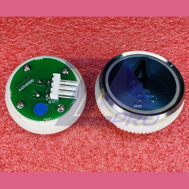 Кнопочный модуль 4 синяя подсветка с шрифтом Брайля  A4N49326 Thyssen