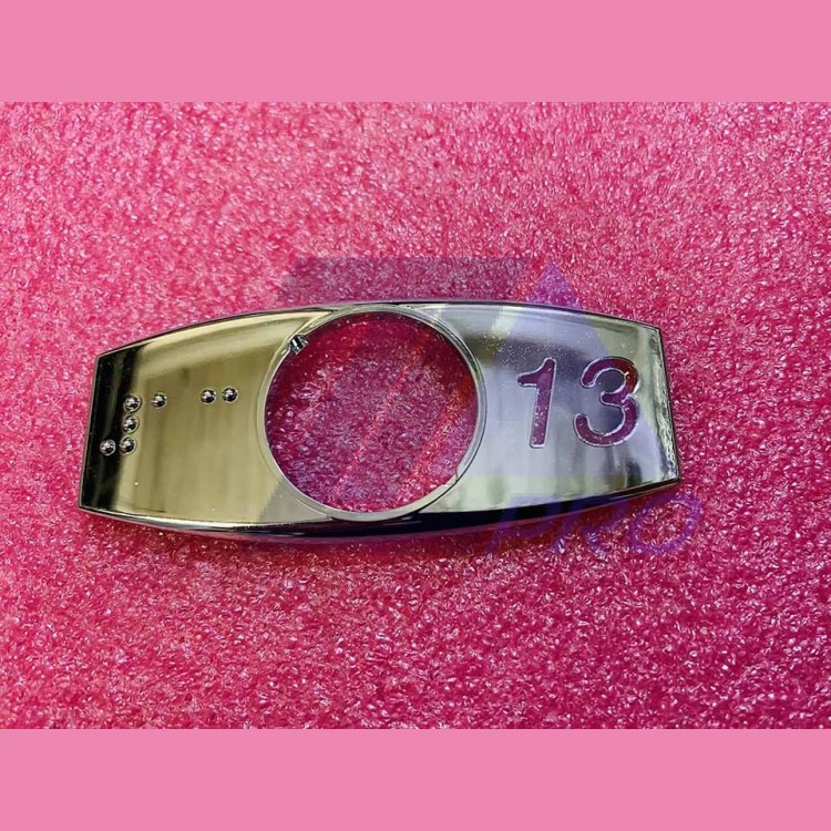 Чиклет "13" хром с шрифтом Брайля FAA396J213 Otis