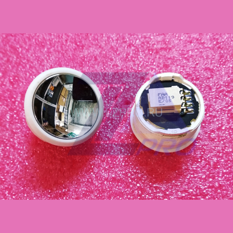 Кнопка (без подсветки, ,белый ореол, полированная, AMP разъем для MCS220) FAA25090AD119 Otis