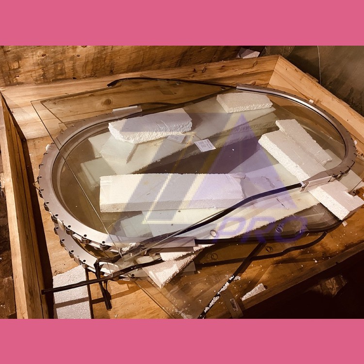 Криволинейный (огибной) участок балюстрады эскалатора в сборе 1389,5x980,4x10 GAA434DE9 Otis