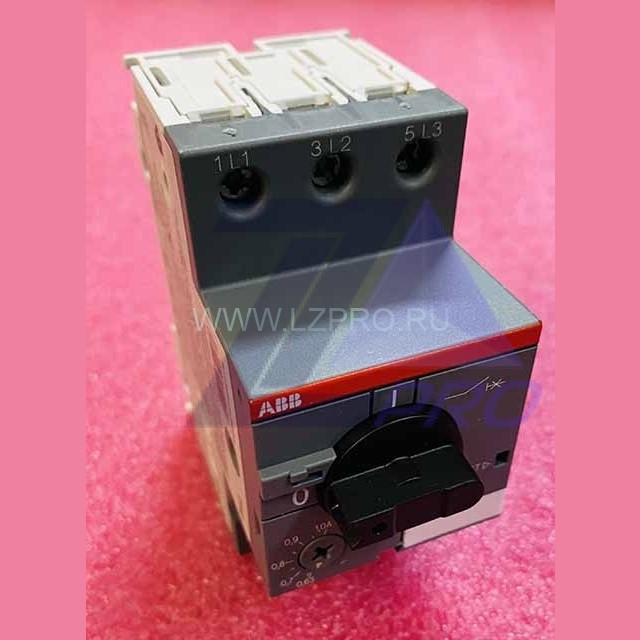 Автоматический выключатель с регулир. тепловой защитой 0,63А-1А 50kA MS116-1.0 ABB