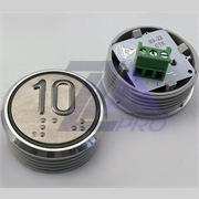 Модуль кнопочный красная подсветка "10" К1-10-К (аналог Achille Vega)