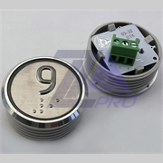 Модуль кнопочный красная подсветка "9" К1-09-К (аналог Achille Vega)