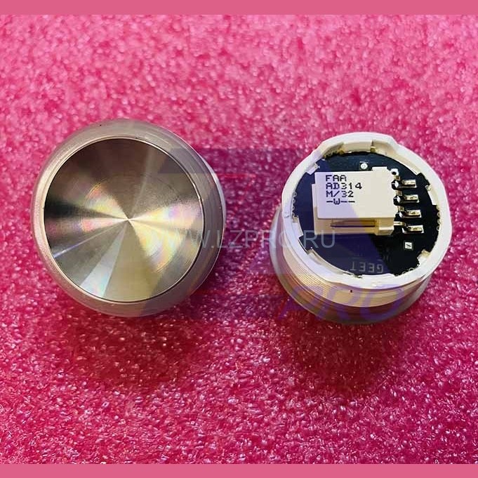 Кнопка (подсветка белый ореол, шлифованная, AMP разъем для MCS220) FAA25090AD314 Otis