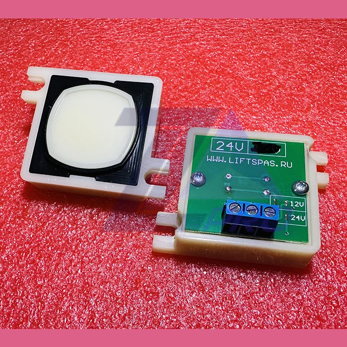 Модуль кнопочный красная подсветка "без символов" 24V B2M V4-06 Alphalift Technos