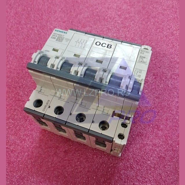 Автоматический выключатель 3+N-полюсной Iном=20А C20 5SY4620-7 Siemens