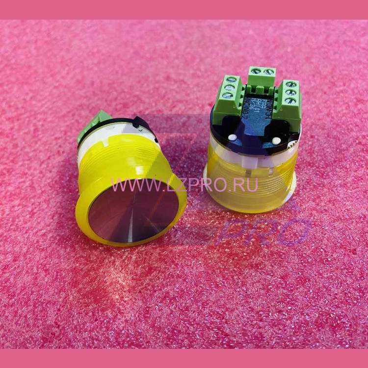 Кнопка вызова (ALARME LUXURY, LED color WHITE, оранж.ореол, 230V, BRUSHED CHROME) FAA25090AH101