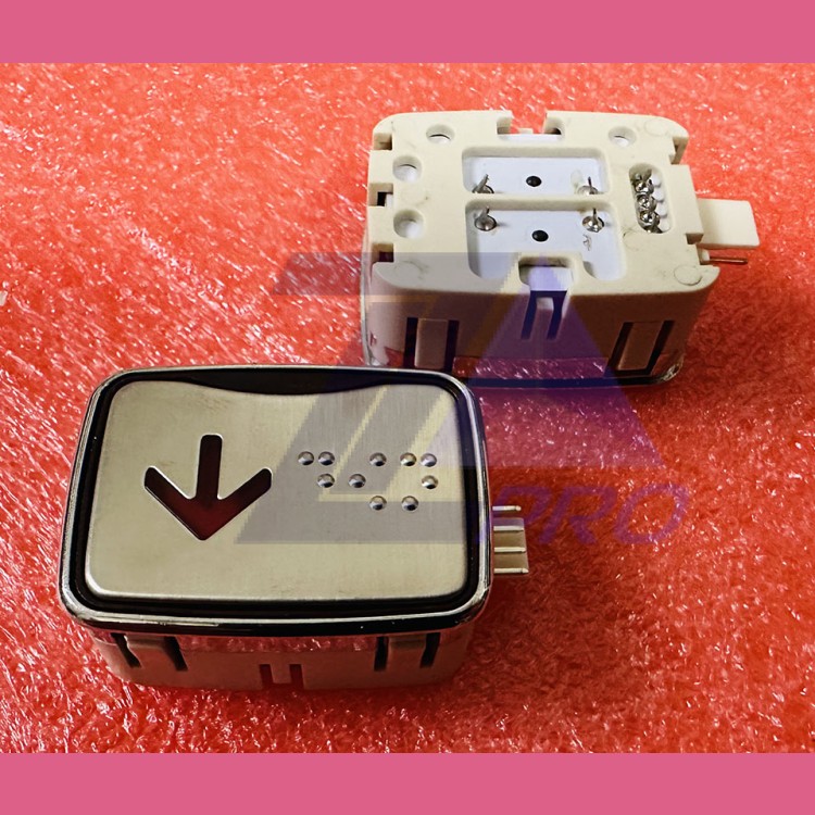 Модуль кнопочный красная подсветка код брайля AK-25B "Стрелка вниз" AEN04C049*E Sigma