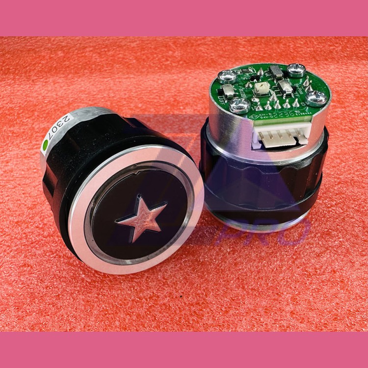 Кнопочный модуль "звездочка" зеленая подсветка D4DUG  WELM-1101 ID:54502536.4 TRP000079 Schindler 7000