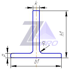 Лифтовая направляющая T50/A b1=50мм h1=50мм k=5мм