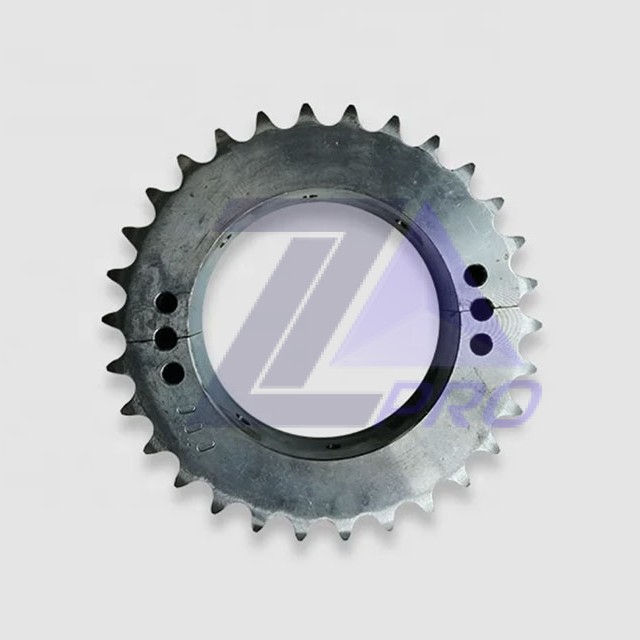 Звездочка двухрядной цепи 16B-2 привода поручня на главный вал 30 зубьев SJEC