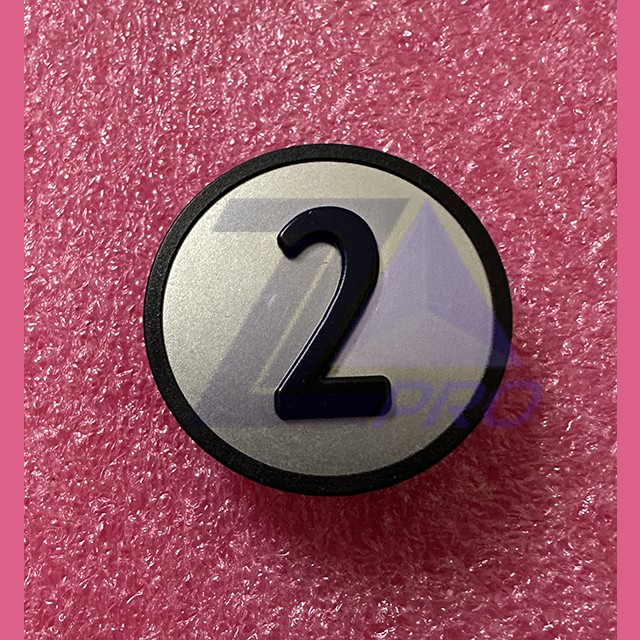 Толкатель кнопочного модуля (накладка) "2" черный KM801054G002 Kone