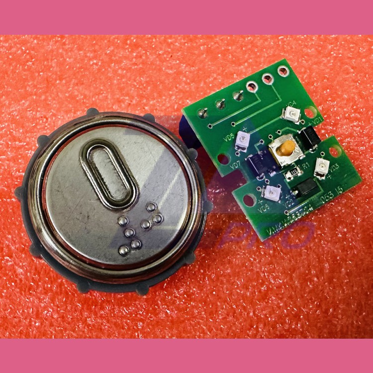 Модуль кнопочный круглый с гайкой код Брайля "0" ВКЛ13А-7-4П