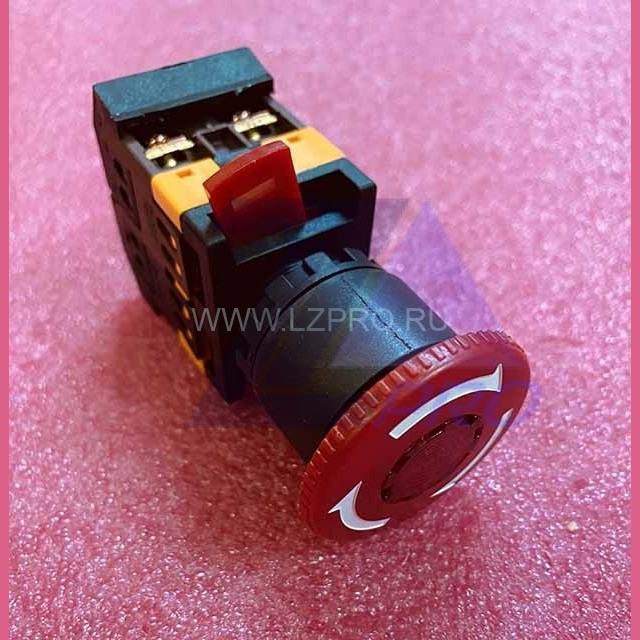 Кнопка управления ANE-22 "Грибок"d=22мм 1з+1р неон/240В с фиксацией красная IEK