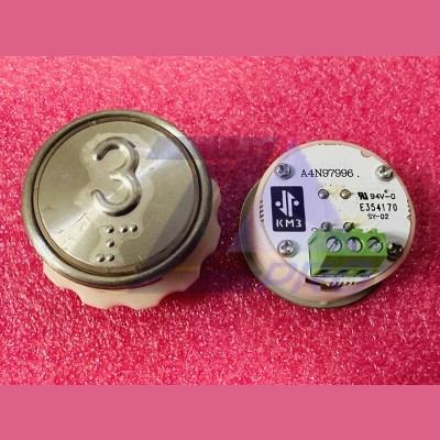 Кнопочный модуль с шрифтом Брайля "3" разъём под винт A4N97996 MA2D...