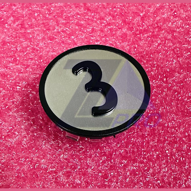 Толкатель кнопочного модуля (накладка) "3" черный KM801054G003 Kone