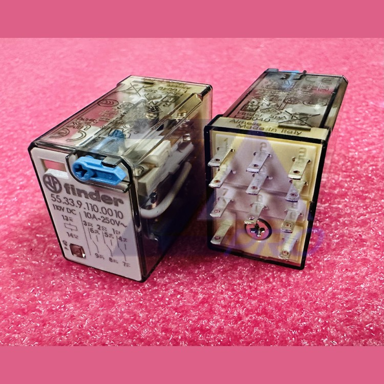Реле промежуточное 110V DC 3CO-3PDT 10A-250V 55.33.9.110.0010 Finder