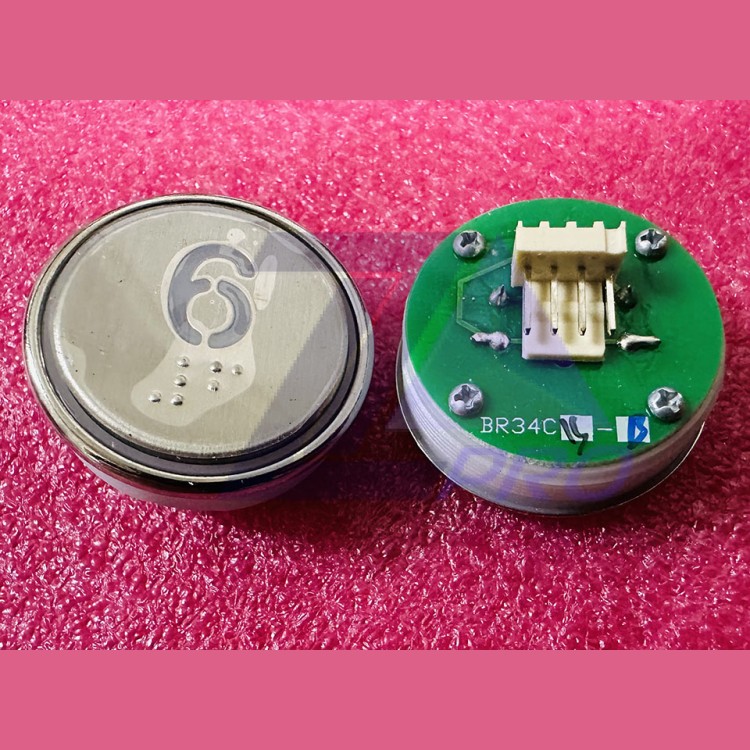 Кнопка "6" с шрифтом Брайля, синяя подсветка BR34C Xizi Otis