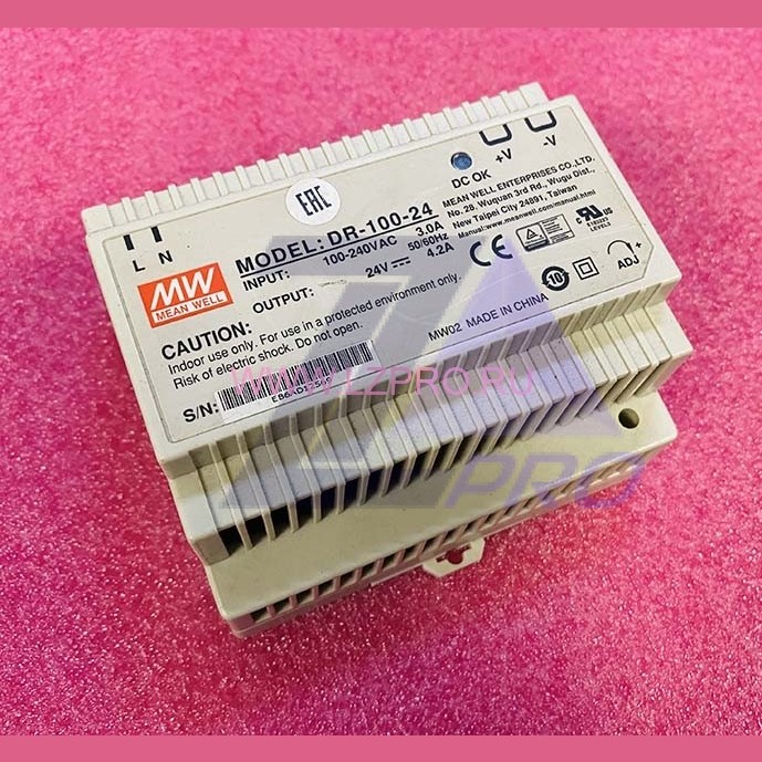 Блок питания 24V 4.2A DR-100-24 MEAN WELL