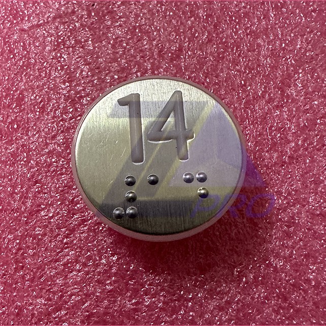 Нажимной элемент (толкатель) белый шлифованный "14" KM870822G014 Kone