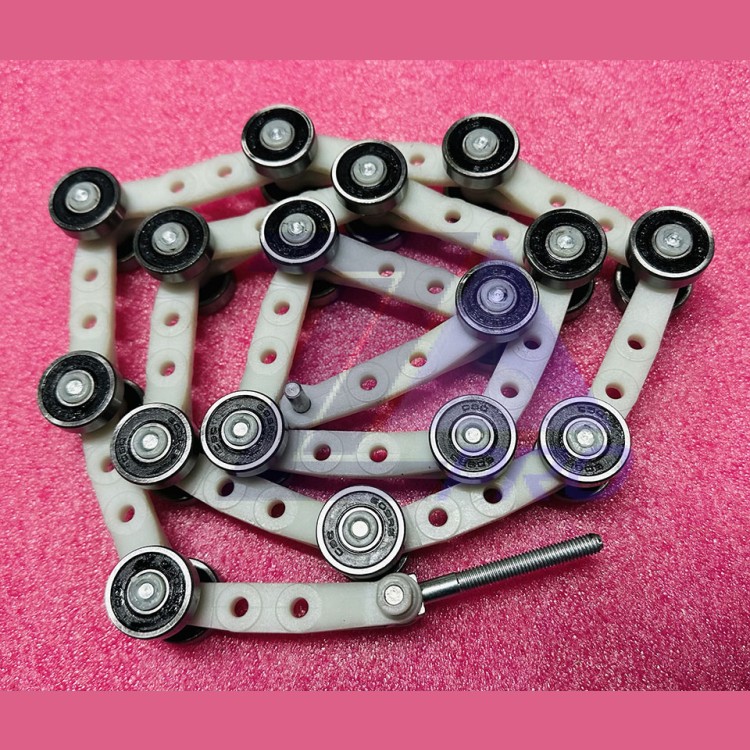 Цепь отклоняющая балюстрады эскалатора 9300 16 пар роликов I-тип L=1155mm Шаг 60mm 50630113 Schindler