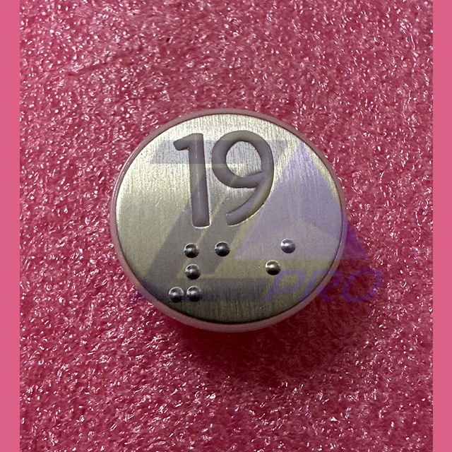 Нажимной элемент (толкатель) белый шлифованный "19" KM870822G019 Kone