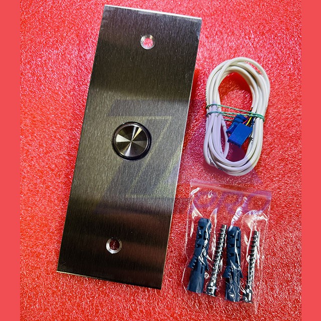 Пост вызова однокнопочный (шлиф. нерж. сталь; двойная красно-синяя круговая подсветка) ZAA2307EY3 Otis