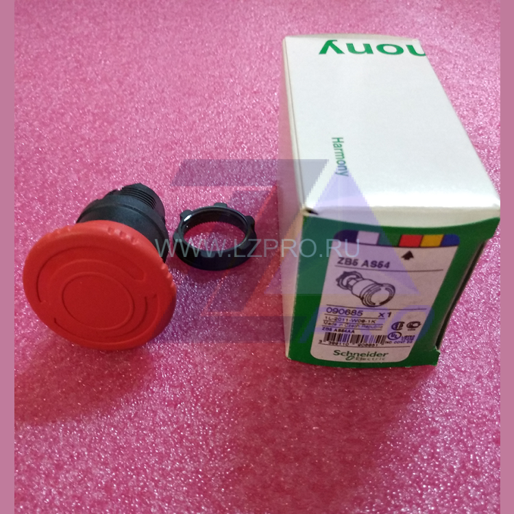 Кнопка аварийной остановки (кнопка "стоп") ZB5 AS54 1L-2011-W08-1K Schneider Electric