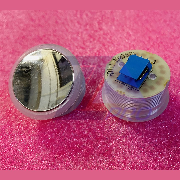 Кнопка (подсветка красный ореол, полированная, AMP разъем для MCS220) FAA25090AD111 Otis