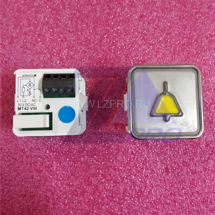 Модуль кнопочный "колокольчик" синяя подсветка MT42 VIII Schaefer